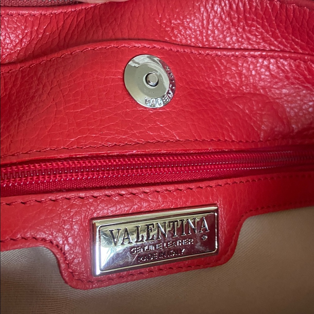 Valentina red leather Crossbody bag - Picture 4 of 9